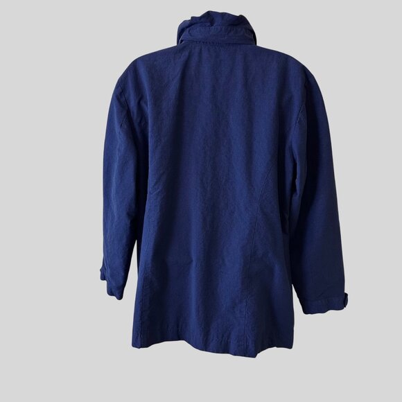 Chicos  Stylist Outerwear High Collared Button Up Jacket Blue Size 3 - Picture 8 of 8